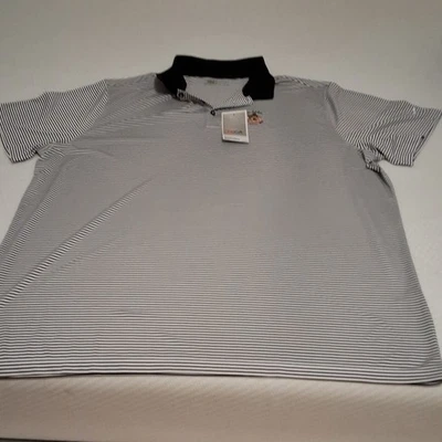 Nike Golf Victory Mini Stripe Polo Men's 3XL Black/White Oakmont Logo NWTs - Image 1 of 4