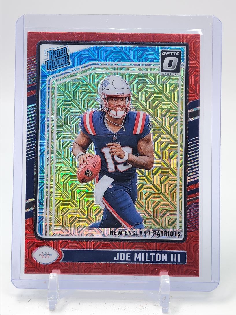 JOE MILTON II 2024 DONRUSS OPTIC RATED ROOKIE RED MOJO PRIZM #255 RC Q5997