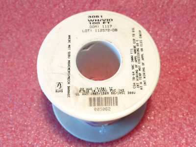 Alpha Wire 3051 WV005 UL1007 Anschluss Draht weiß/violett 22AWG (30.5m Spule)