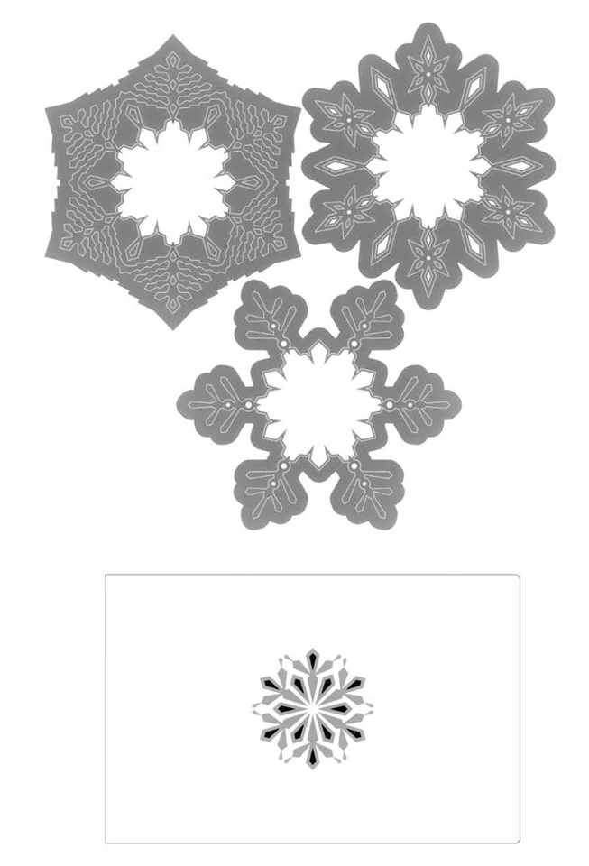 Sizzix Switchlits Winter Snowflakes #665968 4pc Retail $37.99 by Kath Breen - Image 3 of 4