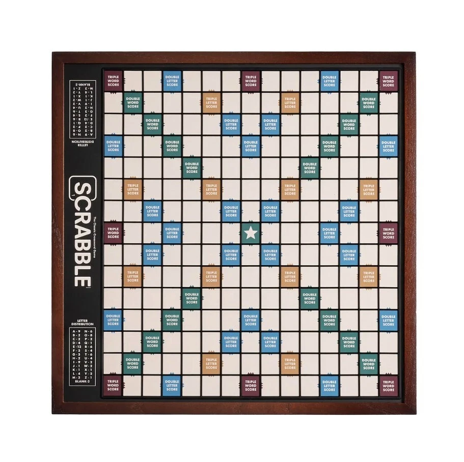 Scrabble Premier Edition w/ Deluxe Rotating Wooden Game Board 2-4 Players Age 8+ - Image 4 of 4