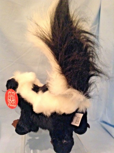 Skunk 10" Plush by Fiesta $A04564 12" to top of tail Original Tag $24.99 - Picture 2 of 10