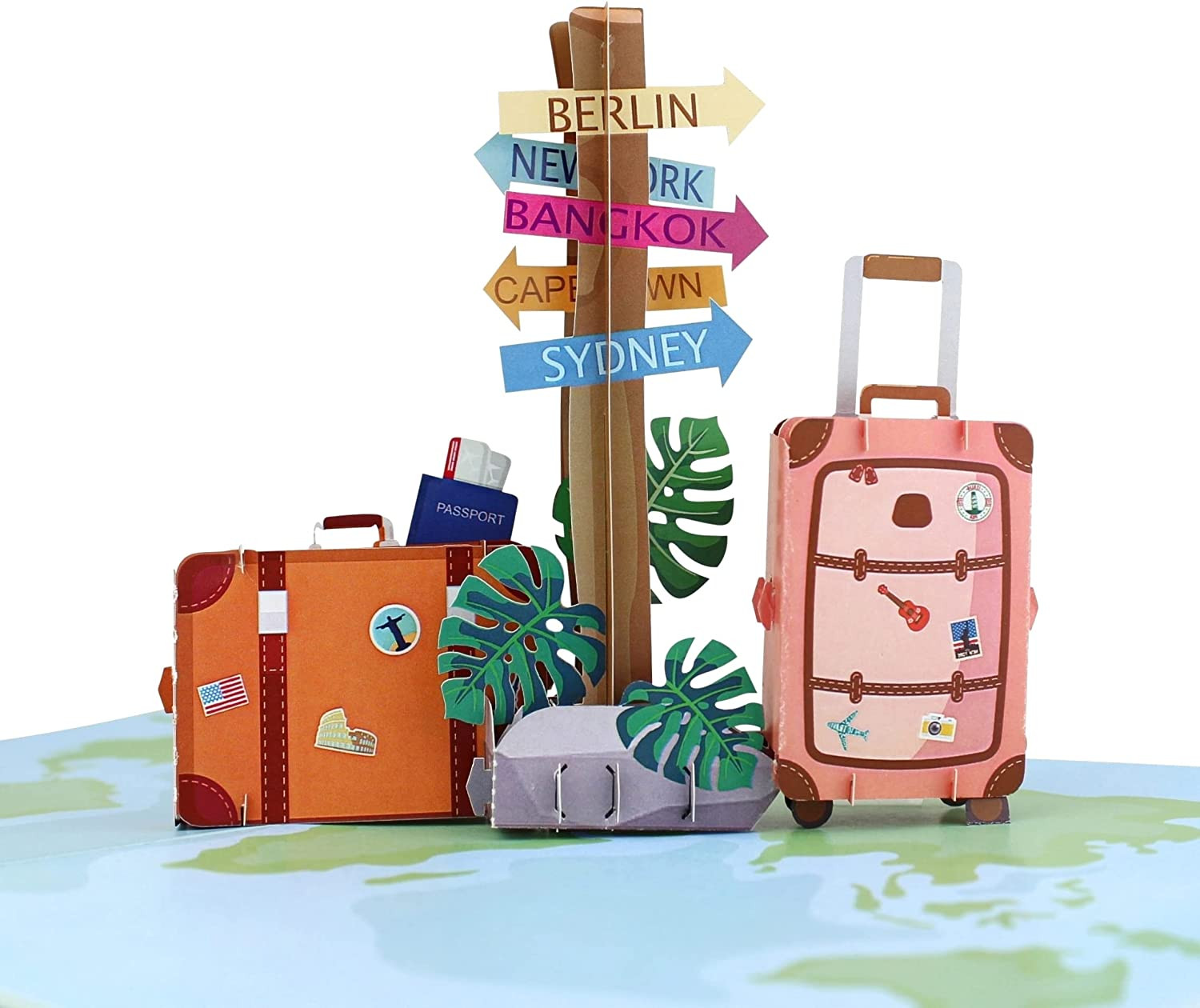 ® Biglietto Auguri Viaggio Pop-Up – Buono Regalo 3D per Vacanza, Compleanno...