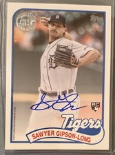 Sawyer Gipson-Long 2024 TOPPS SERIES 2 1989 ON CARD ROOKIE AUTO #89BA-SG TIGERS