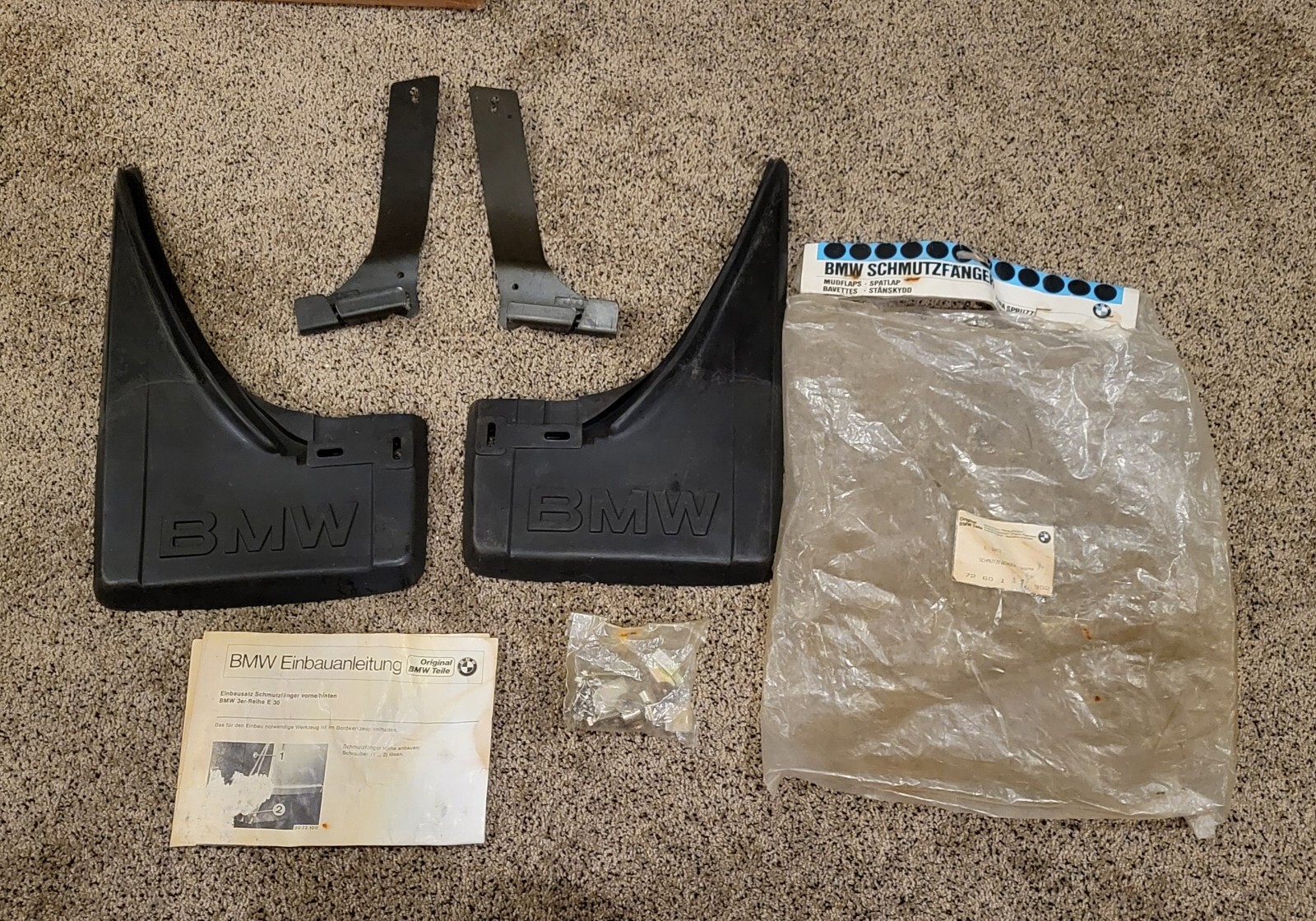 BMW E30 Mud Flaps Front Genuine NLA 72601906952 for sale online | eBay 