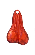 4" BULL NUT'S (RED CHROME METAL) - BIG RIG DANGLER BALLS TRUCK NUTZ