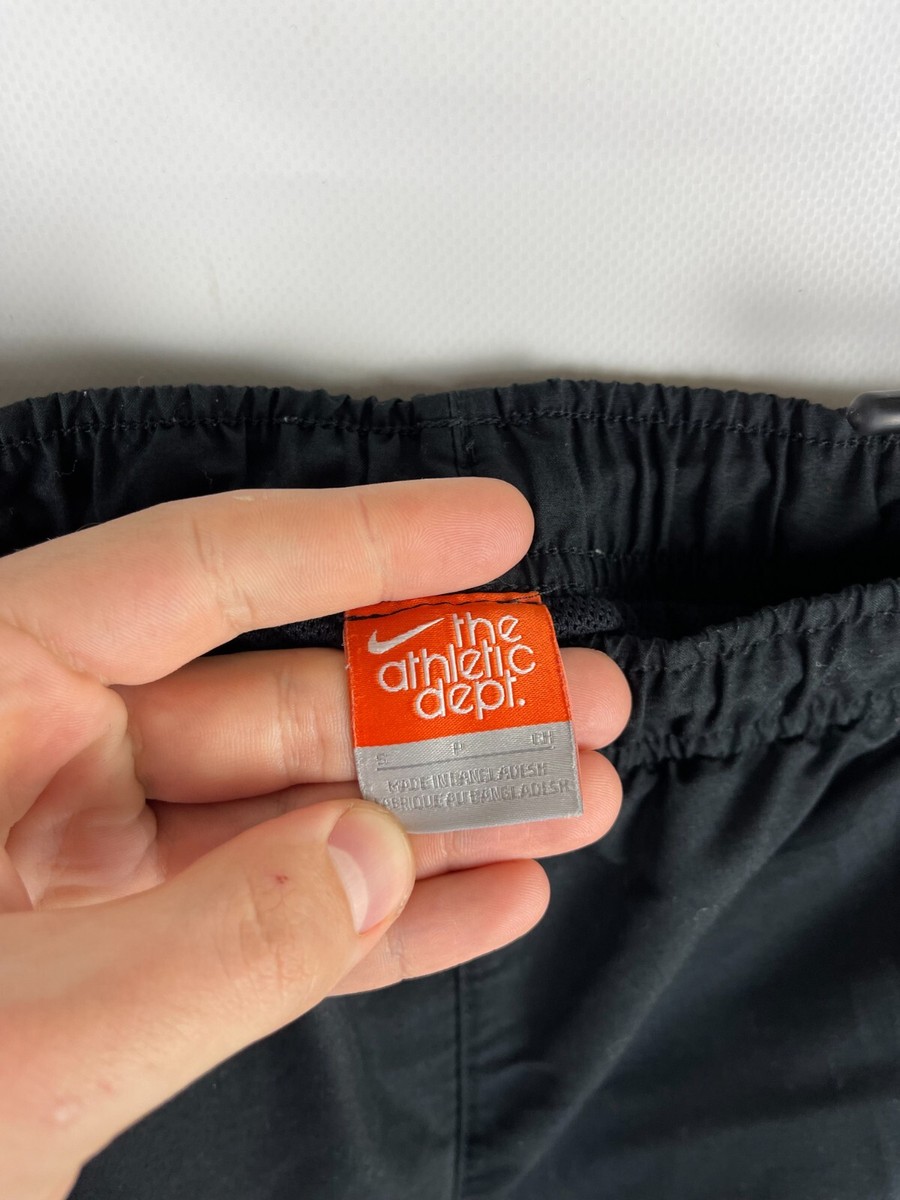Nike vintage y2k black swoosh embroidered logo track pants