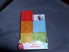 NEW Play Sensory Soft Blocks Ages 6 Months  BPA Free Embossed Patterns