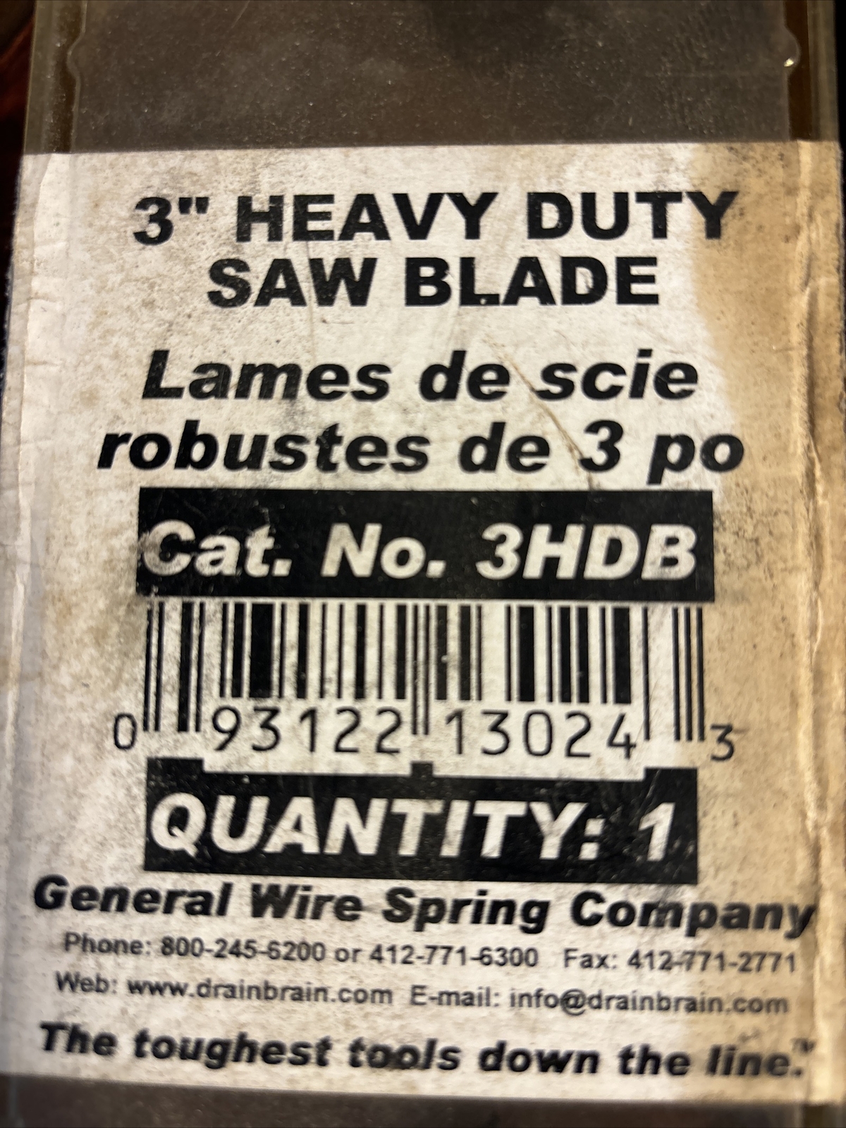 General Wire 3HDB General Drain Cleaner Heavy Duty Saw Blade eBay