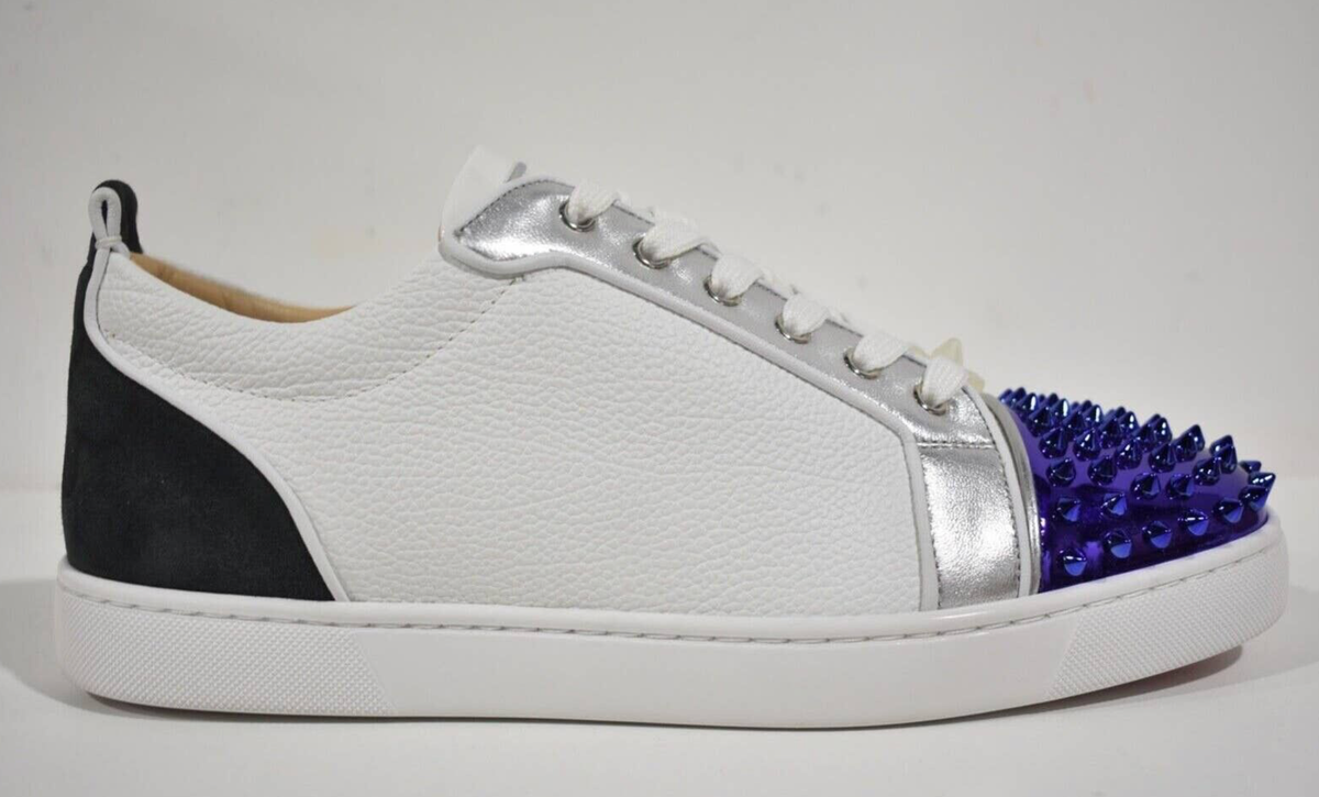 ルブタン Louis Junior Spikes ベロア サイズ豊富 Louis Junior Spikes ブラック ヴーベロア（スエード） - Shoes