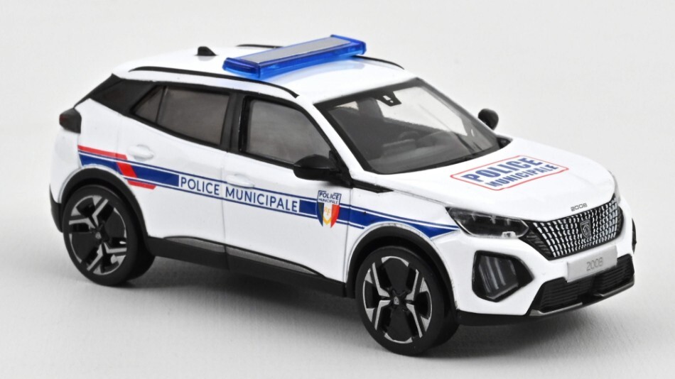 Diecast Car Scale 1:43 Norev PEUGEOT 2008 GT 2024 MUNICIPAL POLICE Collection...
