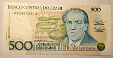 World Paper Money - Brazil 500 Cruzados ND 1988 P212d @ Crisp UNC