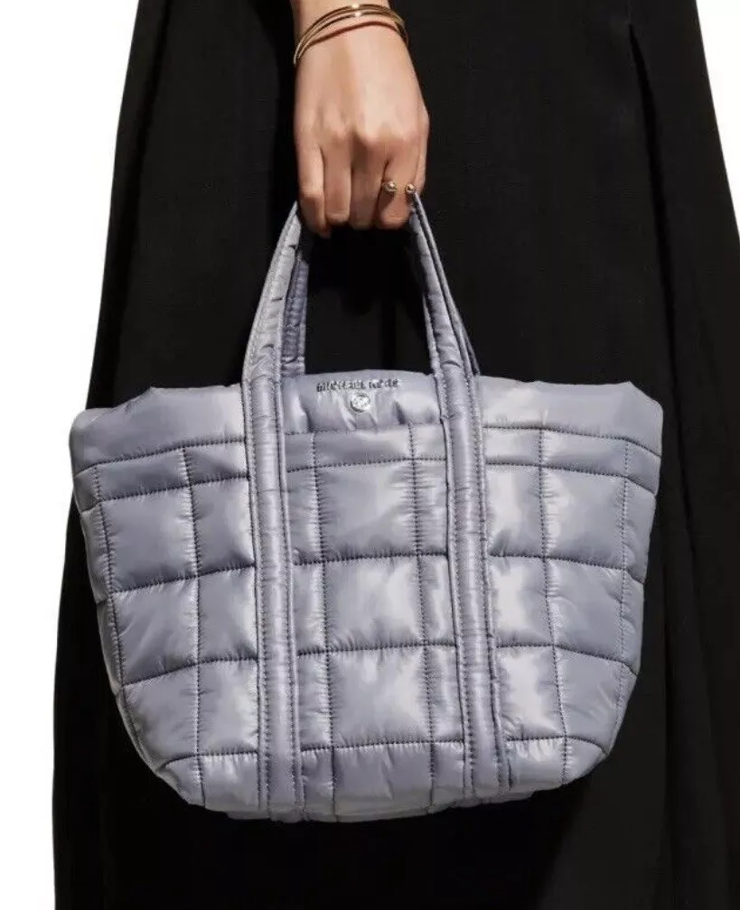 Michael Kors Stirling Large Quilted Padded Tote Bag - Grey 30F1S9ST9Y-050  194900731550 - Handbags - Jomashop