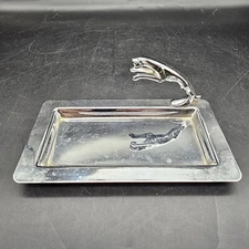 MCM Chrome Jaguar Tidbit Tray Dish Chrome