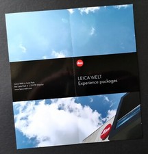 Prospekt LEICA WELT Experience Packages, 98 x 210 mm, 4 Seiten, Neu!