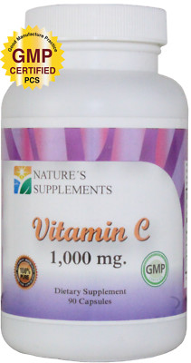 VITAMINA C - 1,000mg  100% NATURAL (90 Cápsulas)