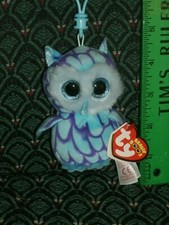 Ty Beanie Boo 3" clip  OSCAR  Blue Owl  Mint/Mint tag  RARE  RetIred  2016