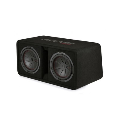 Kicker 48DCWR102 Auto Audio CompR Dual 10 Zoll Gehäuse belüftet geladen 2 Ohm schwarz