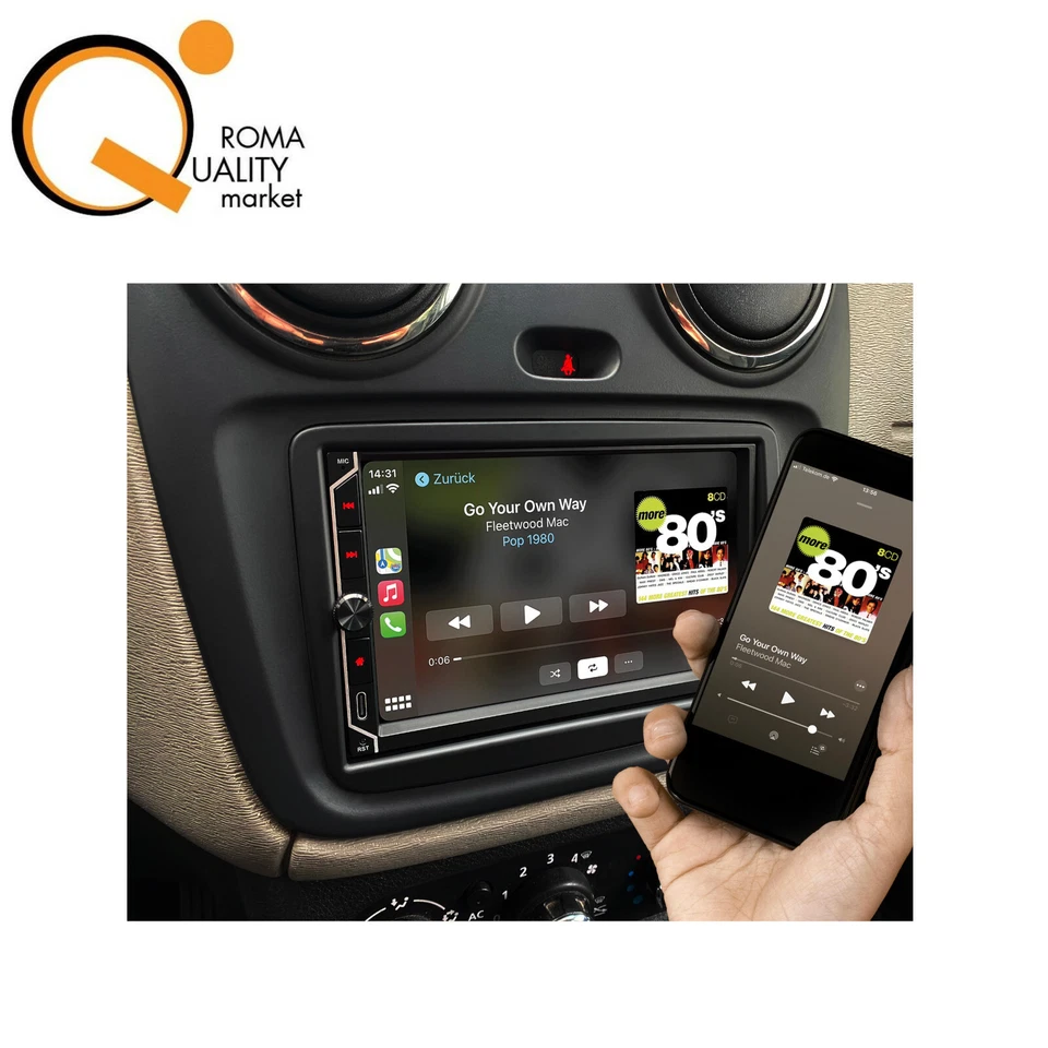 ESX VMX 700 DAB Monitor 2DIN Autoradio Android Apple WiFi DAB+ Antenna VMX700DAB - Immagine 4 di 4