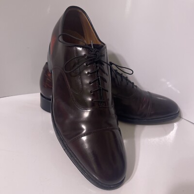 JOHNSTON & MURPHY OPTIMA Made in USA Cap Toe Oxford Shoes in Cordovan 10 1/2 D Johnston & Murphy Optima Melton Cordovan/Burgundy CapToe  main image 3