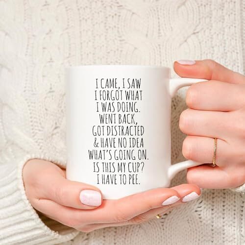 I Came I Saw I Forgot Coffee Mug – Funny Birthday Gifts For Old People - Sarc... - Picture 3 of 8