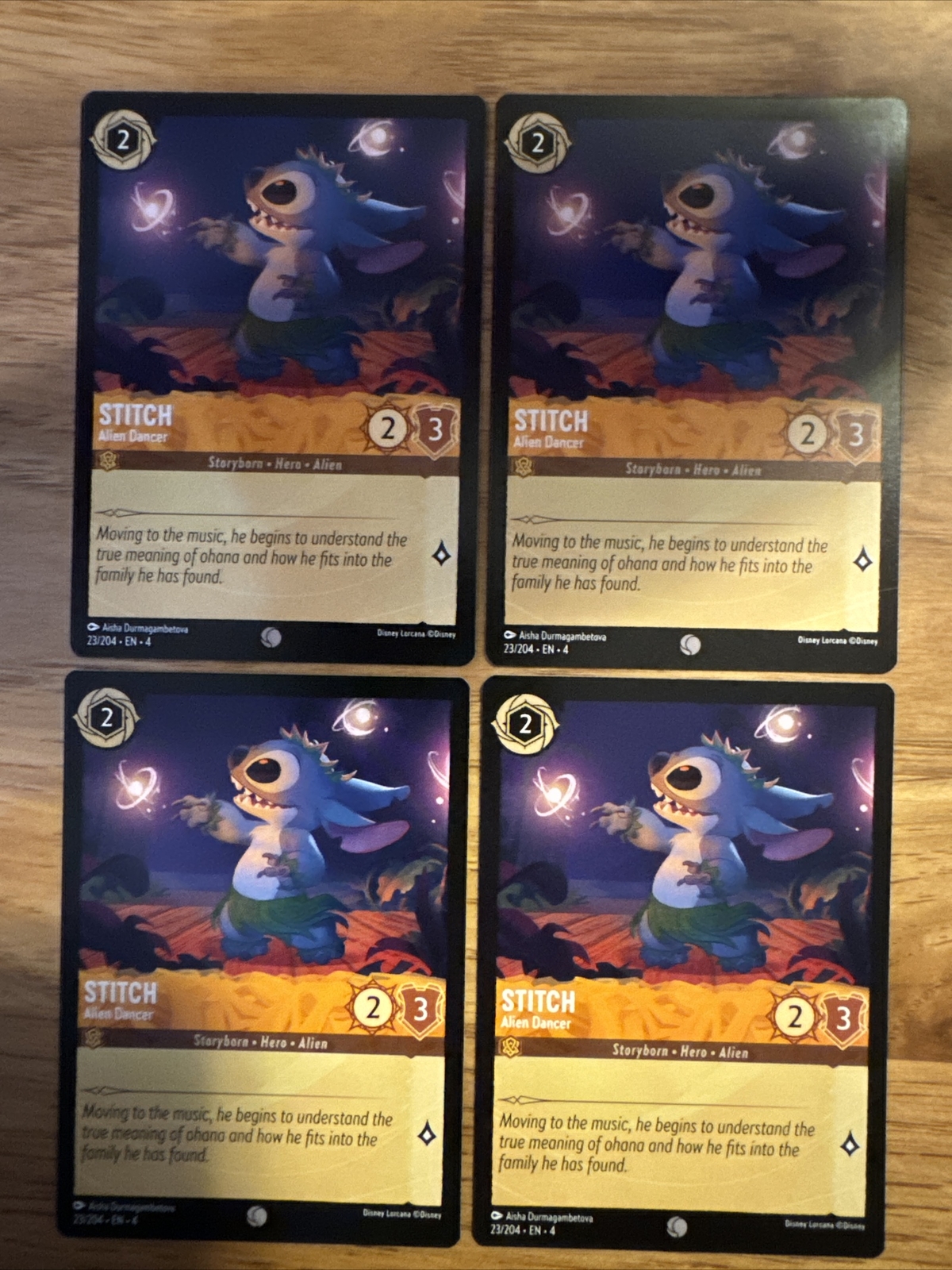 x4 Stitch - Alien Dancer - 23/204 - Common Lorcana Ursula's Return M/NM