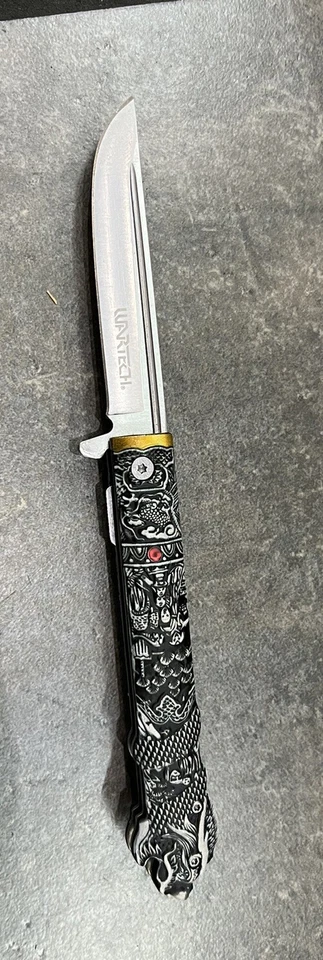 "Navaja de bolsillo abierta asistida por resorte Highlander 1986 película 9,5""" Foto 3 de 3