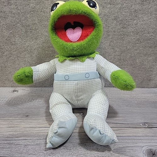 Vintage Muppet Babies Kermit The Frog Plush 1984 Hasbro Softies Pampers