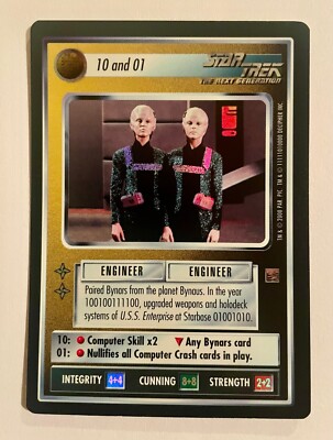 Star Trek CCG Reflections 10 and 01 Super Rare Foil M/NM + Random Bonus Rare