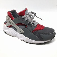 Nike Huarache Kids Sz 7 Gray Red Athletic Basketball Shoes