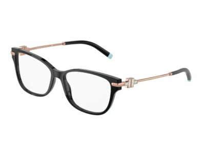 New TIFFANY & CO Eyeglasses TF2207 8339 Black Rose Gold Frames 54