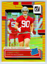 2022 Panini Donruss Football - Logan Hall - Buccaneers - HOLO GOLD - RC - #364