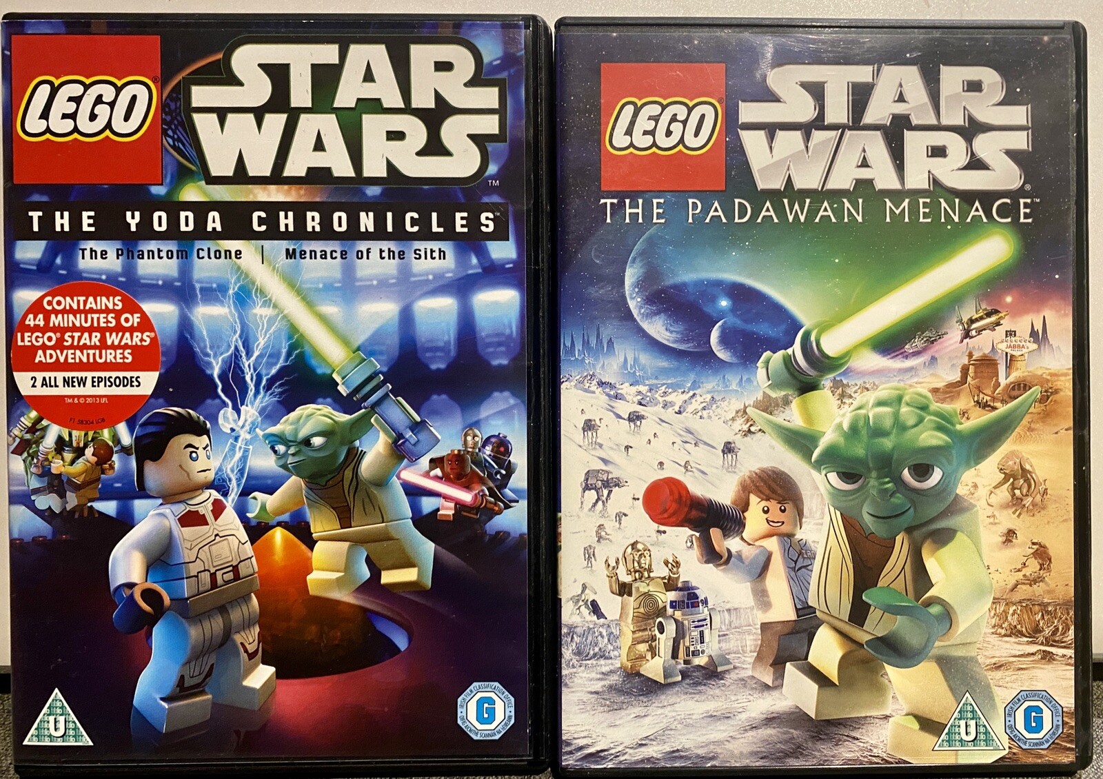 Lego Star Wars DVDs The Padawan Menace & Yoda Chronicles (Ep. 1&2) 2011 & 2013