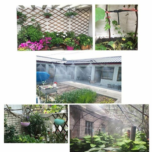 30X Adjustable Copper Spray Nozzle Garden Patio Water Mister Air Misting Cooling - Picture 7 of 12