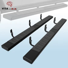 Running Boards for 2004-2024 Nissan Titan Crew Cab 6" Side Step Bars Black