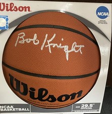 BOB KNIGHT signed Full Size Wilson NCAA Basketball Auto (Schwartz COA)
