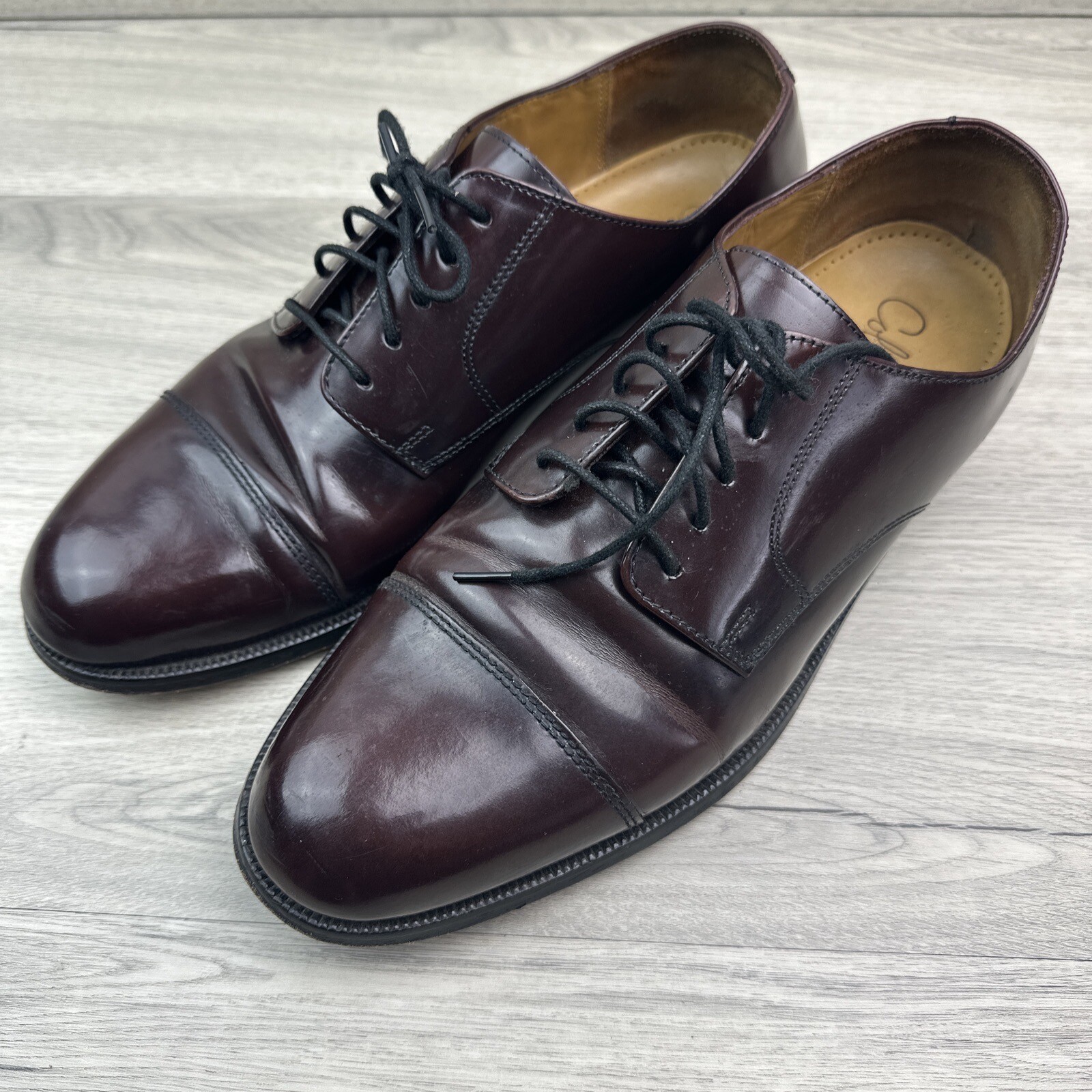 SAOLA Scarpa classica Cole Haan 9.5 D da uomo Burgurndy con punta a cappuccio