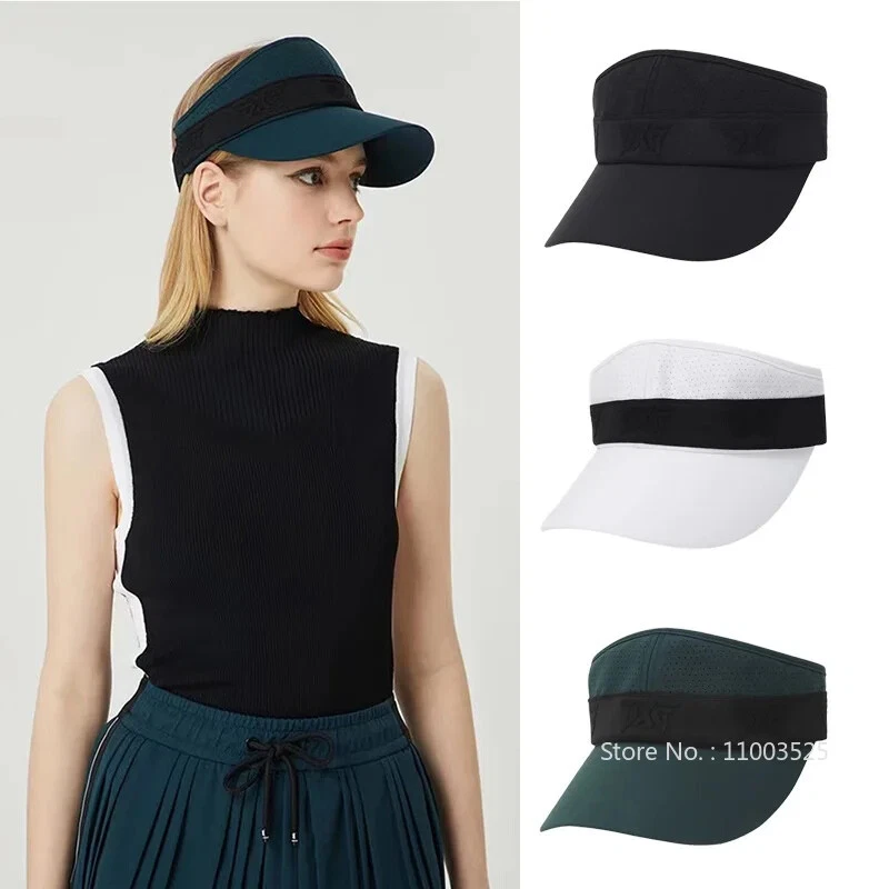 Women's Golf Sun Hat - Empty Top Sun Visor Adjustable UV Protect Sport Tennis