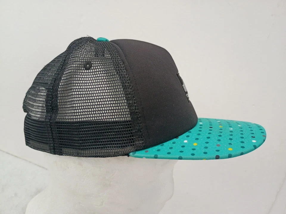 Sombrero para mujer Quicksilver Snapback malla camionero negro verde azulado surfista playa lunares Foto 2 de 4