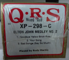 Pianola Large Word Roll Elton John Medley No. 2  3 Songs Played By Rudy Martin