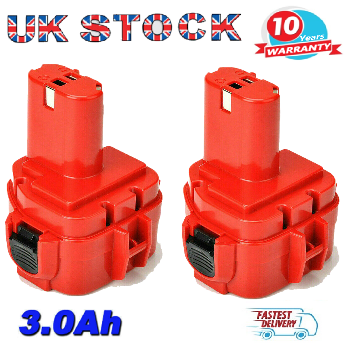 2X For Makita PA12 1200 1220 1222 1233 1234 1235 192598 12V Battery