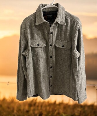 NWT Reverse Threads Jacket Mens Size S Snap Button Gray Long Sleeve w/ Pockets