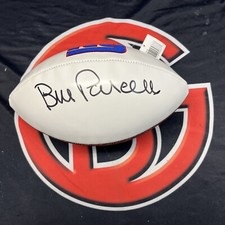 Bill Parcells New York Giants Signed White Panel Football Steiner CX