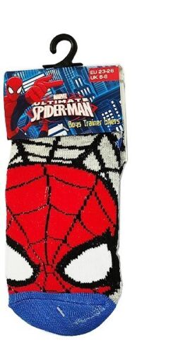 Boys Trainer Socks Spiderman 3 Sizes Trainer Liners new - Picture 1 of 1