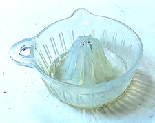 VINTAGE FRY Tab-handled "OPALESCENT" Orange Reamer Depression Glass