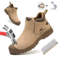 Indestructible soles Men new steel toe shoe Composite toe work boot non-slip