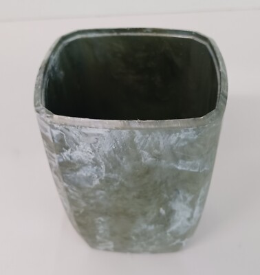 Toothbrush Holder Unbranded Plastic Green & White 4.5'' Tall GUC