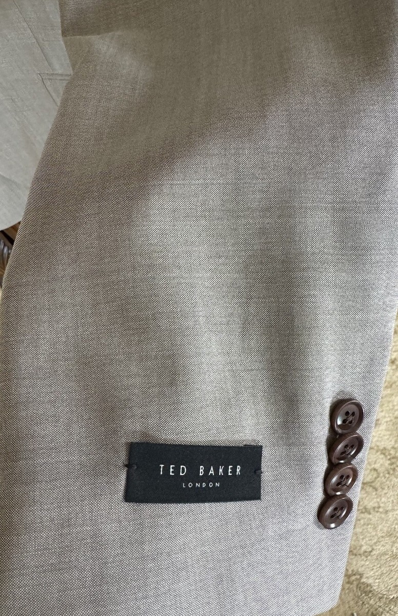 テッドベイカー　ジャケット Ted Baker “Jay CT” Tan Wool Blazer Suit Jacket Size 44R MSRP