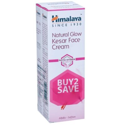 Himalaya natural glow kesar alfalfa & saffron face cream 2 x 50 g