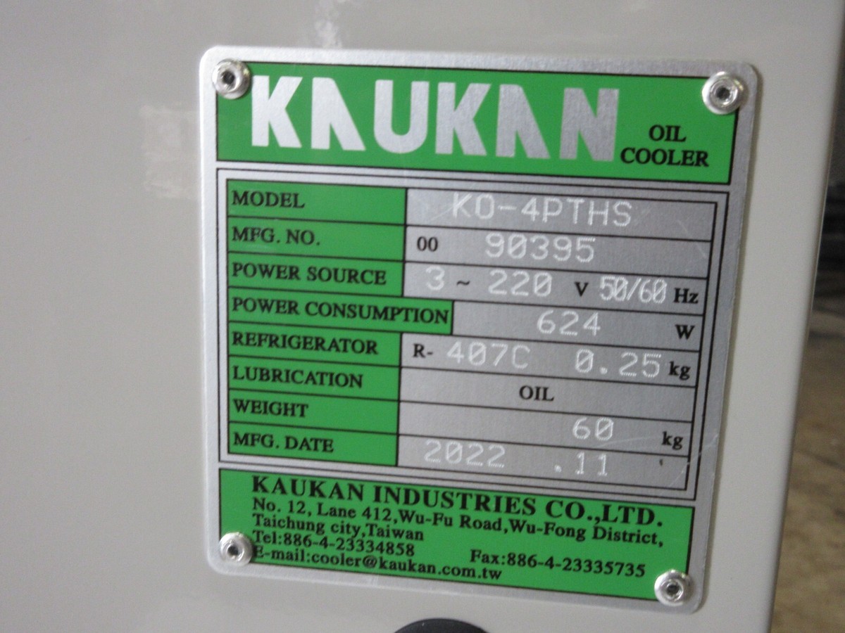 KAUKAN KO-4PTHS-CE Oil Chiller Cooler 3PH 220V 50/60 Hz | eBay
